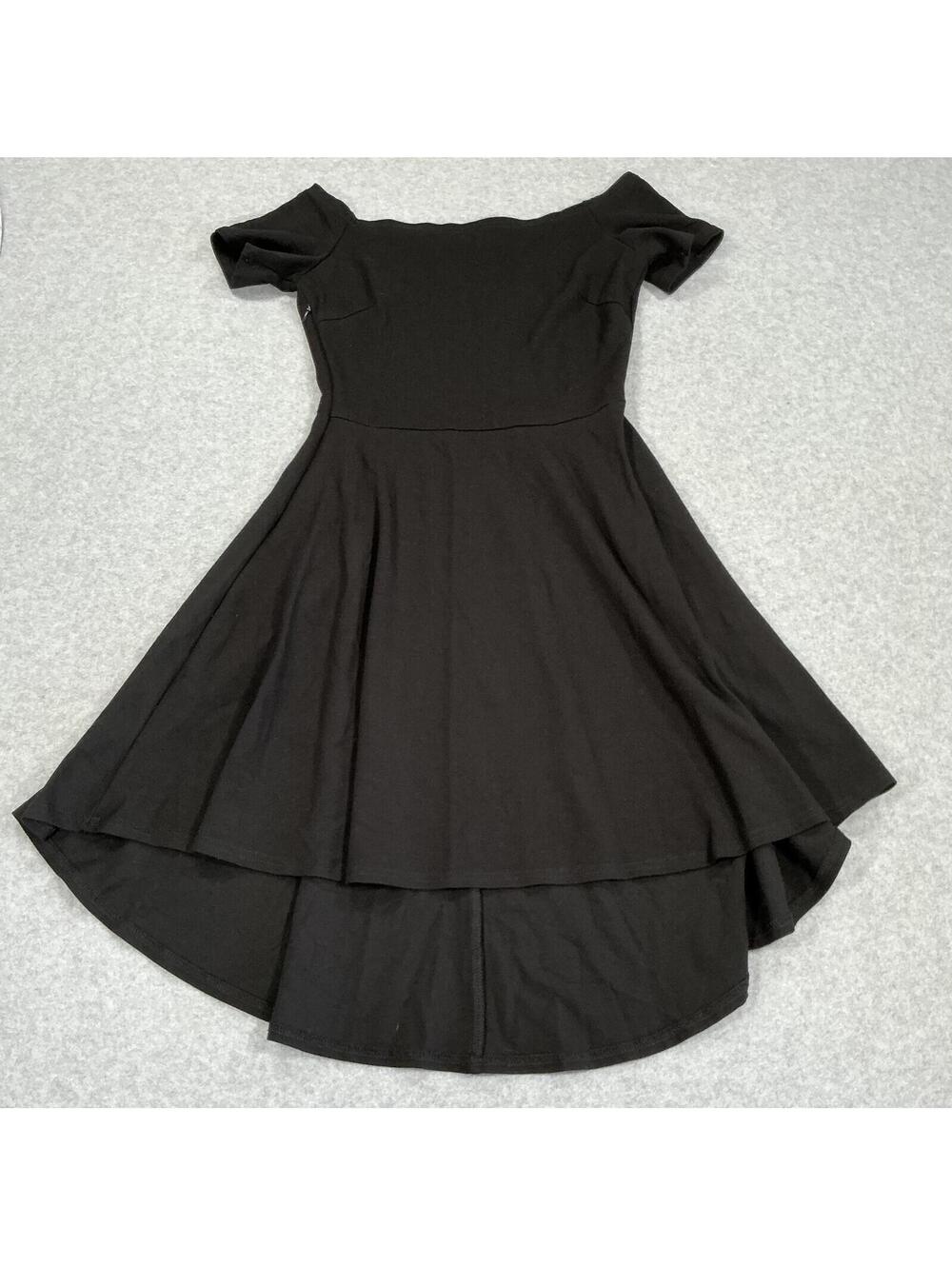 Sarin Mathews‎ Black Fit and Flare High-Low Dress Size S